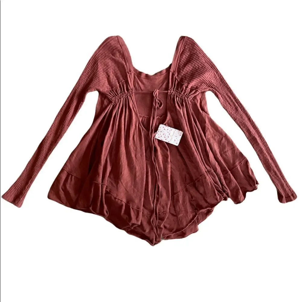 Free People Sundae T-Shirt Ginger Snap XS